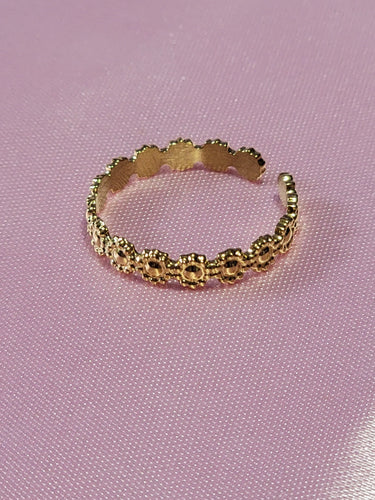 Floral 18k Gold Plated Ring